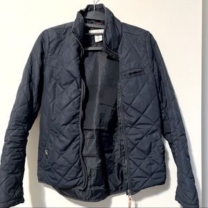 H&M blue quilted jacket size 2 (small)